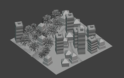 Generierte Stadt 3D Perspektive